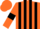 Silk - orange & black stripes, orange sleeves, black armlets, orange cap