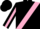 Silk - BLACK, pink sash, pink stripe on sleeves, black cap