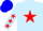Silk - Light Blue, Red Star, Red Stars on Sleeves, Blue Cap, Red Sta