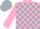 Silk - Hot pink and silver blocks, hot pink 'SP', silver cap