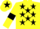 Silk - Yellow, Black stars, armlets and star on cap