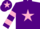 Silk - Purple, Pink star, hooped sleeves and star on cap