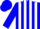 Silk - Blue, white epaulets,white stripes on blue cap