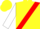 Silk - Yellow, red sash and 'G', black bars on white sleeves, yellow cap