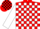 Silk - Red, Black and White Blocks, Red and White Opposing Sleeves