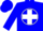 Silk - Blue, white cross and circle, black diamo