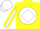 Silk - Yellow, Yellow 'B', in White disc, White Diamond Stripe on Sleeves, White Cap