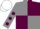 Silk - Grey and Maroon (quartered), Grey sleeves, Maroon spots, White cap