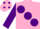 Silk - Pink, large purple spots, sleeves and spots on cap