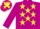 Silk - Violet, Yellow stars, Violet sleeces & cap with Yellow star