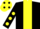 Silk - BLACK, yellow panel, yellow spots on sleeves, yellow cap, black spots