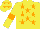 Silk - Yellow, Orange stars, armlets and stars on cap