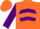 Silk - Orange, orange 'KRS' on purple disc, orange chevrons on purple sleeves