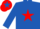 Silk - Royal Blue, Red star, Red cap, Royal Blue star