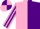 Silk - Pink and Purple (halved), striped sleeves, quartered cap