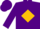 Silk - Purple, gold diamond in red border, gold diamon