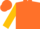 Silk - Fluorescent orange, gold sleeves, emblem on back, matchi