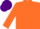 Silk - Orange, purple trim, purple 'Hoop N Holler' on back, matching cap