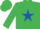 Silk - Emerald Green, Royal Blue star