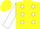 Silk - YELLOW, White spots, White Bars on Sleeves