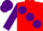 Silk - Red, large Purple spots, sleeves and cap