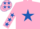 Silk - Pink, Royal Blue star, Pink sleeves, Royal Blue stars and stars on cap