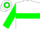 Silk - White, Green and Black Emblem, Green Hoop on Sleeves, White C