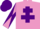 Silk - MAUVE,purple cross of lorraine,mauve&yellow diabolo on slvs,purple cap,ylw star