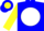 Silk - Blue, Blue RKH on Yellow Circled White disc, Yellow Bars on Sleeves, Blue