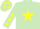 Silk - LIGHT GREEN, yellow star, yellow stars on sleeves, light green cap, yellow stars