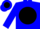 Silk - Blue, Black disc, White Emblem, Black Hoops on S