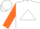 Silk - White, Multi Colored Triangle, Orange Triangles on Sleeves