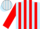 Silk - Light Blue, White Stripes, Red Stripes on Sleeves, Blu