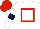 Silk - White, Red hollow box, White sleeves, Dark Blue armlets, Red cap