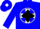 Silk - Blue, white cross and circle, black diamond
