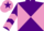 Silk - Purple and Mauve diabolo, chevrons on sleeves, Mauve cap, Purple star