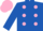 Silk - Royal Blue, Pink spots, Pink cap