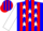 Silk - Blue, Red 'MH', White Stars, Blue Bars and Red Stripes on White Sleeves