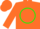 Silk - Orange, green circle and 'TT', gr