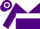 Silk - Purple, white yoke, white hoop on purple sleeves, purple