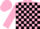 Silk - Pink and Black Blocks, Pink Cap