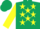 Silk - Dark Green, yellow Stars, yellow sleeves, dark stars, dark green cap