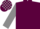 Silk - Maroon, grey 'L', Maroon Blocks on grey Sleeves