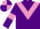 Silk - Purple, Mauve chevron and armlets, Mauve and Purple quartered cap