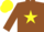 Silk - Brown, Yellow star, Yellow cap