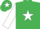 Silk - EMERALD GREEN, white star & sleeves, white star on cap