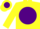 Silk - Yellow purple disc m and t cerclees yellow and purple