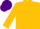 Silk - Gold, purple 'V' front & back, matching cap