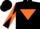 Silk - Black, Orange inverted triangle, diabolo on sleeves