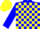 Silk - Blue & yellow blocks, matching cap
